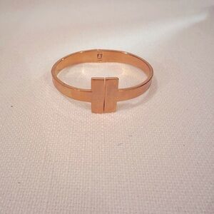 Closed Hinge Gold Tone Bangle